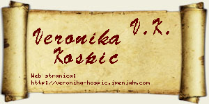 Veronika Košpić vizit kartica